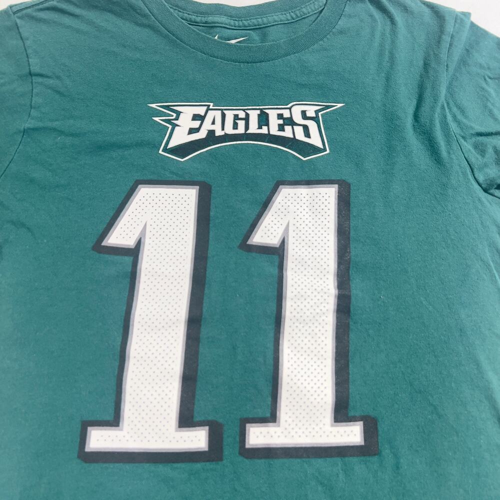 Philadelphia Eagles The Nike Tee Youth L **ATHLETIC CUT** #11 Carson Wentz Green